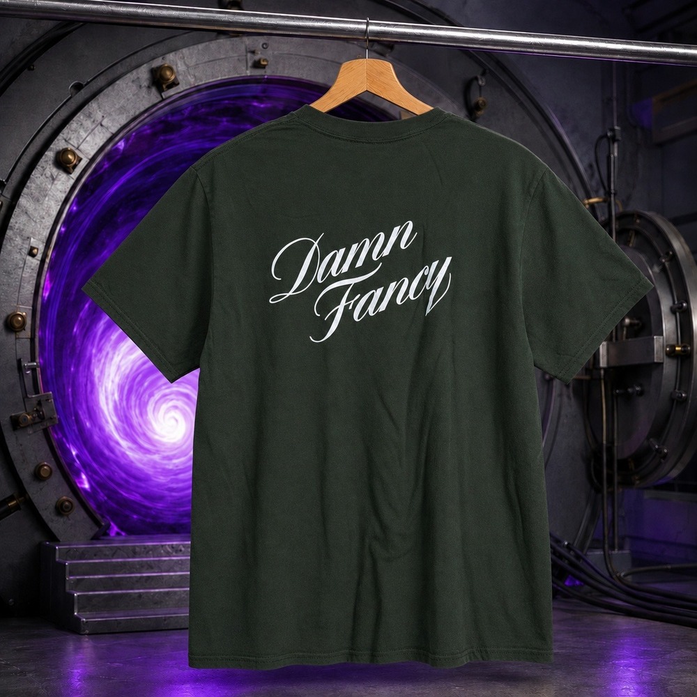 Tanqueray Gin Damn Fancy Graphic T-Shirt Forest Green‎ Mens Streetwear Tee